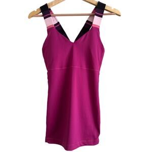 Lululemon Cross-Back Strappy Tank Top - Stripe Size 10 -‎ Women's